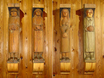 Fischerkirche Born a. Darß Holzfiguren