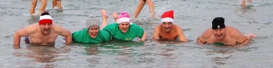 Nur die ganz Harten traun sich mehr als waten